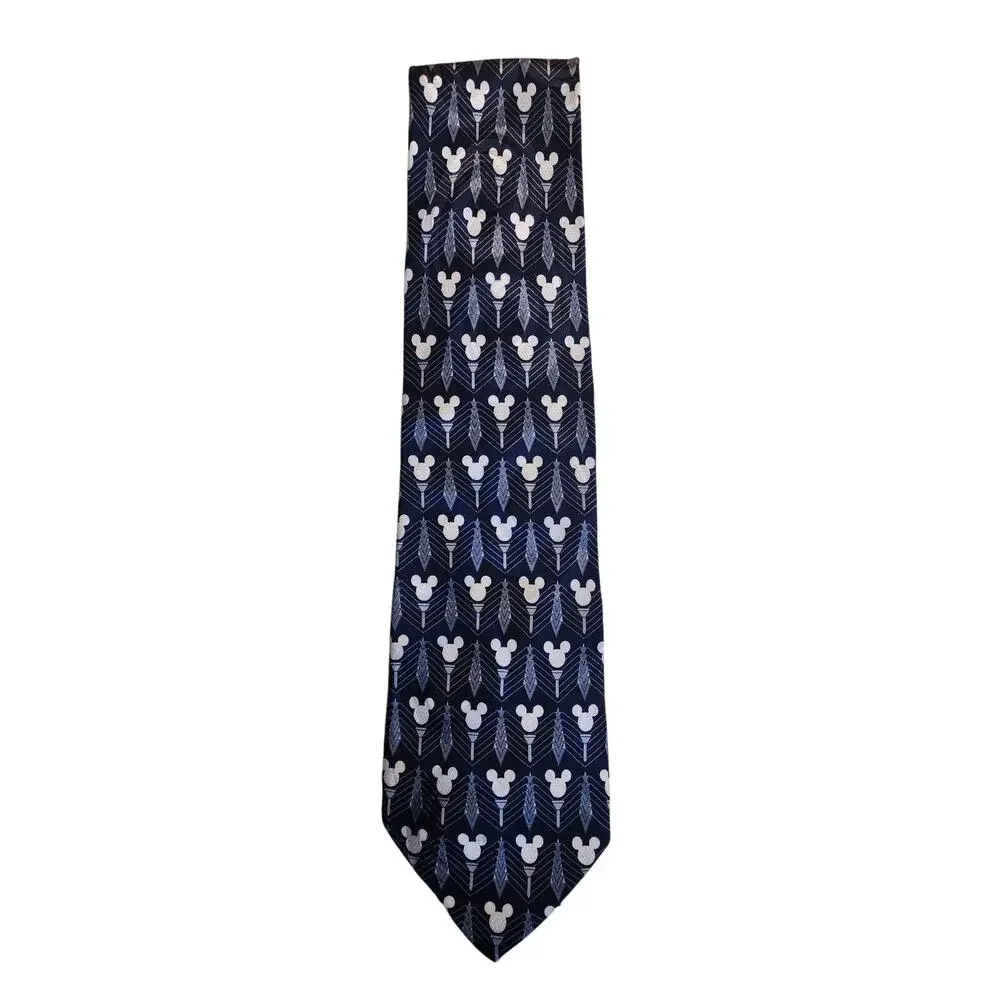 Disney Store Mickey Mouse Golf Necktie 100% Silk Tie‎
